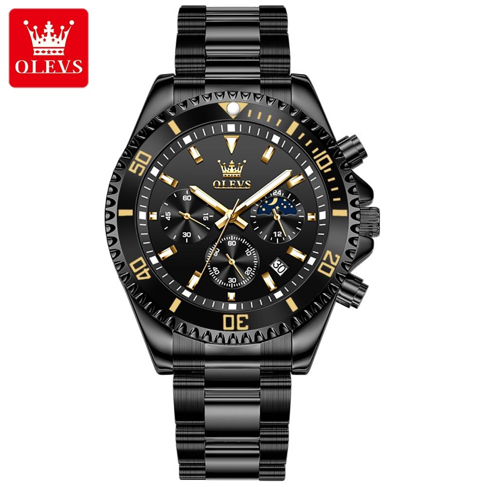 OLEVS 2870 Custom Waterproof Sports Watch Men's Business Watch Luminous Fashion Men's Wrist Stainless Steel Quartz Watch