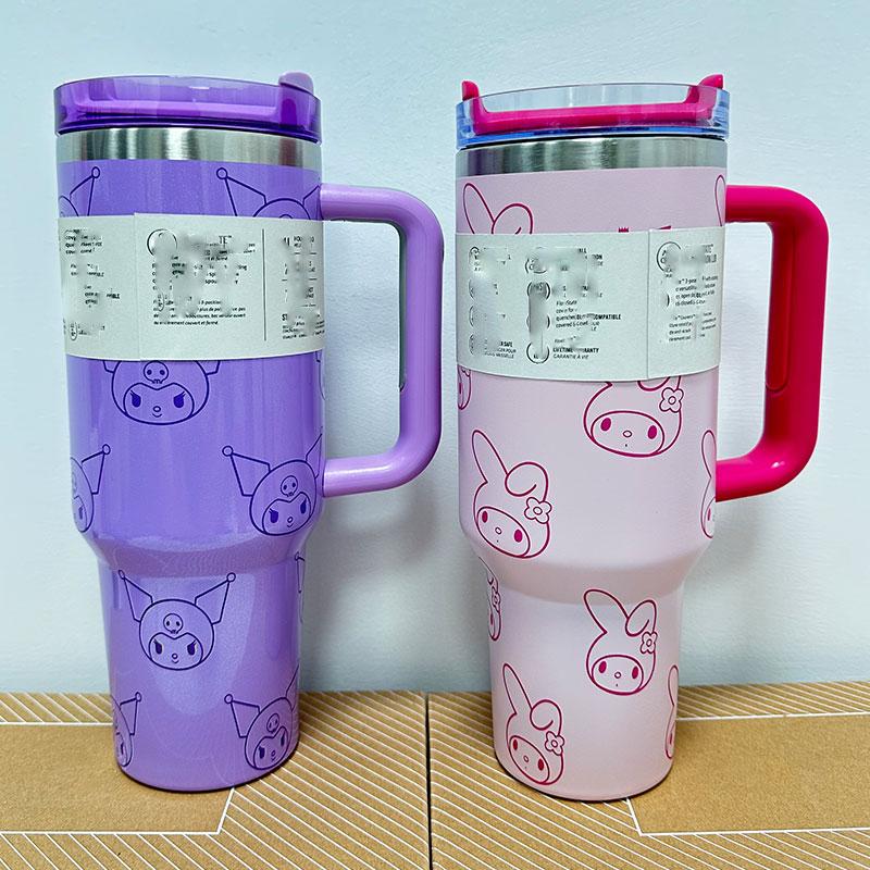 Wholesale Custom Cartoon Logo Cup 40 Oz Outdoor Portable Travel Mug 304 Stainless Steel Insulated Tumbler 40 Oz With Handle