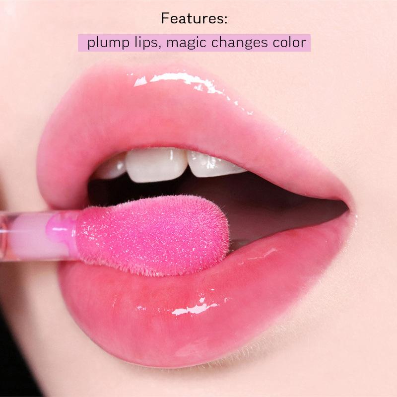 Big Brush 34 Color Changing Lip Oil Pigment Magic Moisturizing Seasoned Fruit Transparent Vegetarian Pink Lip Gloss Lip Gloss