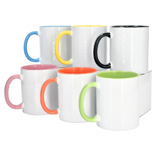 Wholesale USA Warehouse 11 Oz Sublimation Blank Ceramic Cup With Logo Custom Water Cup With Handle