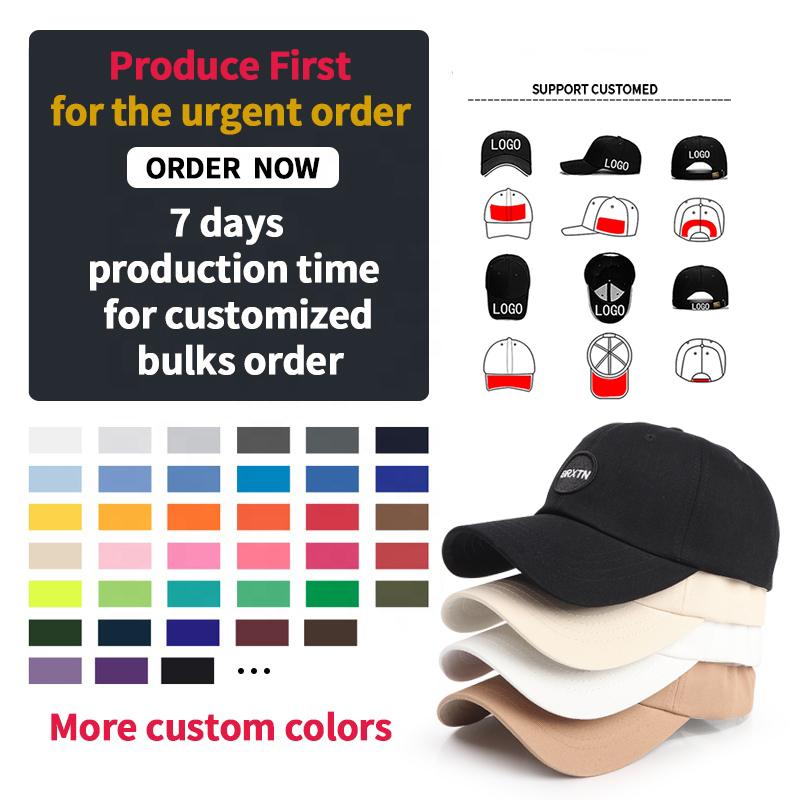 Wholesale Custom Logo Embroidery Plain Face Blank Summer Designer Denim Dad Hat Men Custom Baseball Cap Hat Sport