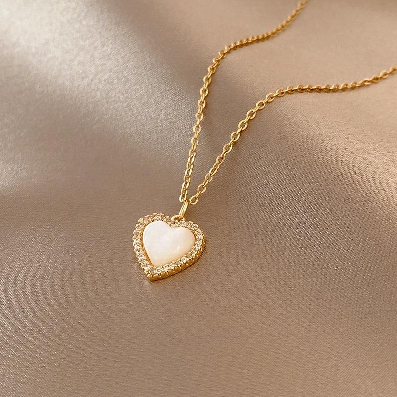 Cadena Para Mujer 18k Gold Plated Butterfly Heart Shaped Clover Custom Women's Necklace Stainless Steel Jewelry Necklace