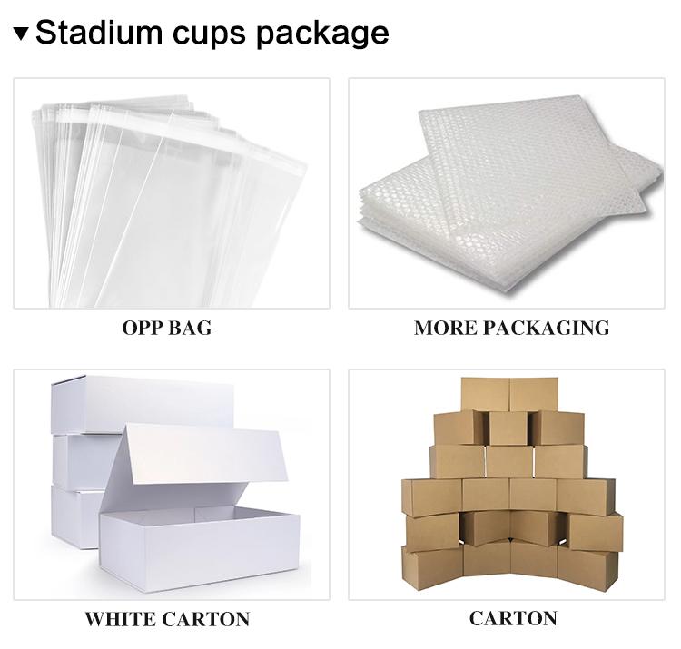 Football Game Use Low Price Custom Logo Plastic Cup Durable Environmental Protection 12 Oz 16 Oz 24 Oz 32 Oz Stadium Cup