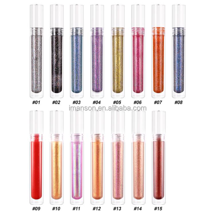 Wholesale OEM Diamond Lip Gloss Makeup High Gloss Hologram Glitter Lip Gloss