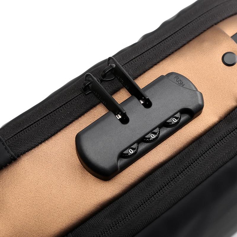 Hot Sale Crossbody Bag Chest Bag With USB And Password Lock Anti-theft Shoulder Bag Fashion Sling Bag Waterproof Custom Logo Men