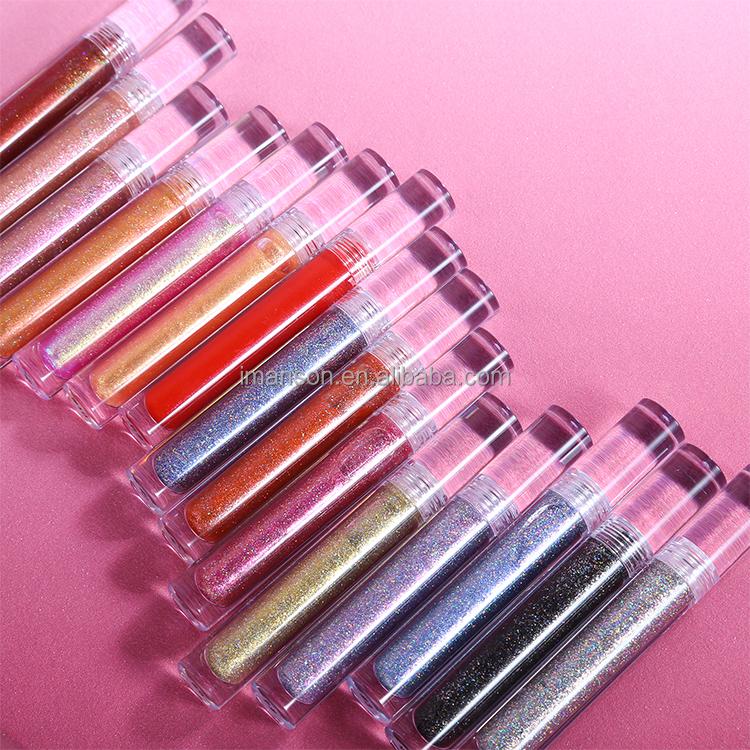 Wholesale OEM Diamond Lip Gloss Makeup High Gloss Hologram Glitter Lip Gloss