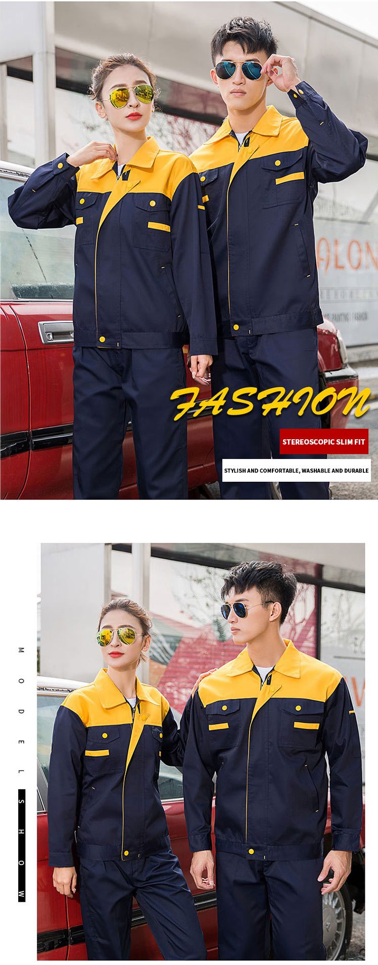 High Quality Men's Construction Engineering Jacket And Pants Factory Worker Uniform Work Clothes