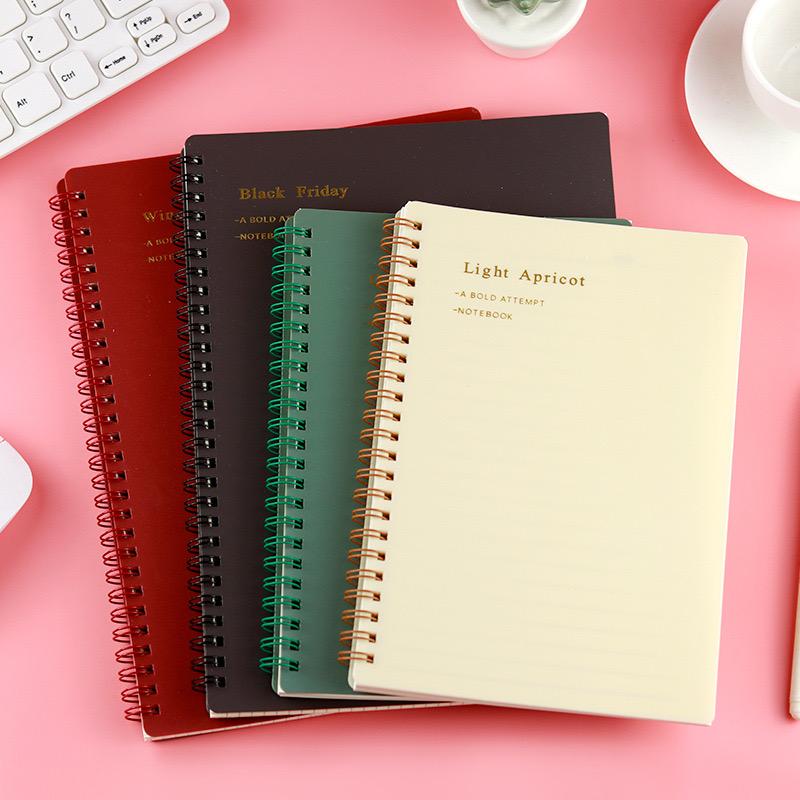 Promotional Business Office Lining New Trend Personalized Printing Coil Notebook PU Leather Custom A5 Spiral Notebook