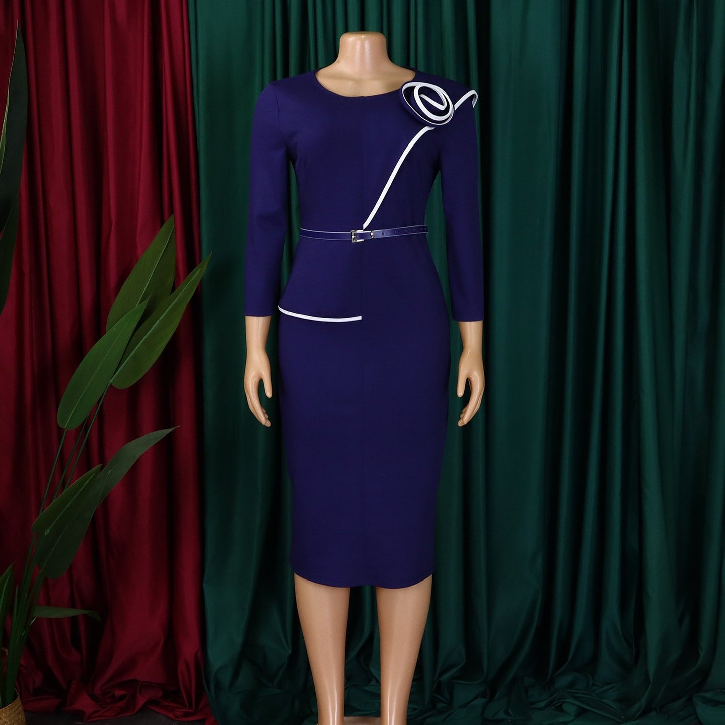 2025 Latest Design Spring Women's Casual Elegant O Collar Long Sleeve Office Women's African Women's Clothing