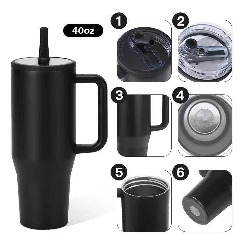Chufeng 2024 New 40 Oz Anti-leakage Roller Bottle Insulated Vacuum 40 Oz Travel Mug With Handle