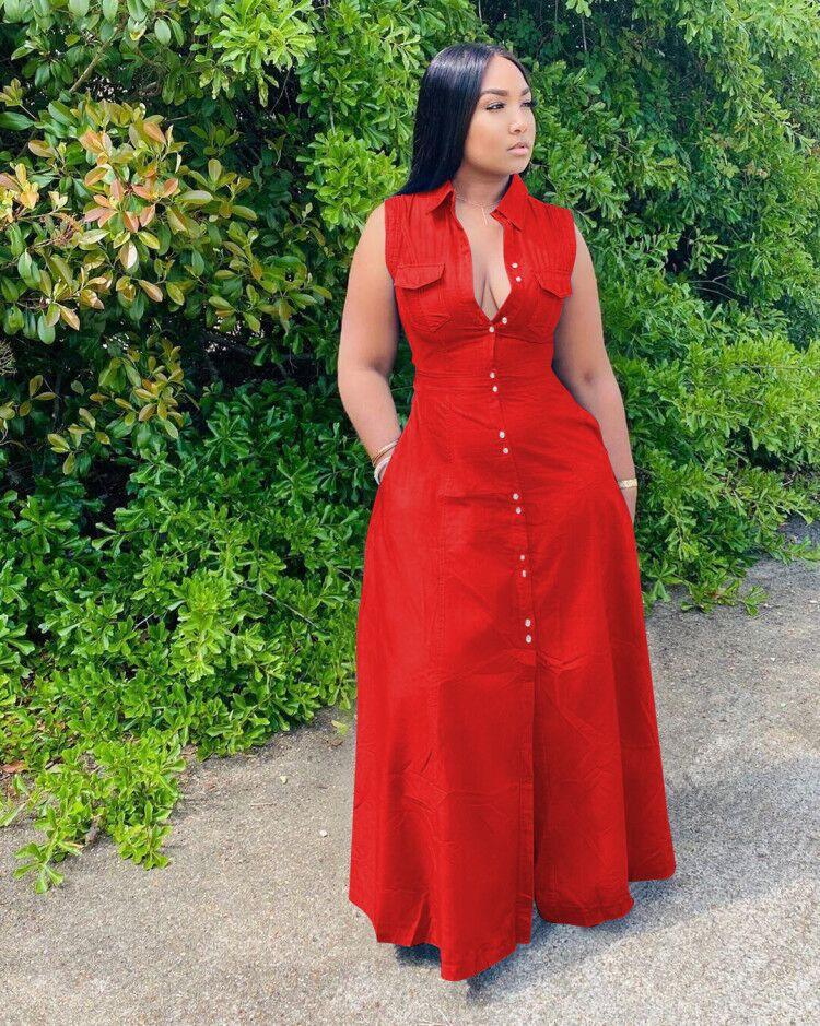 New Design Plus Size Women's Suit Long Casual Solid Color Sleeveless Pocket Women's Clothing