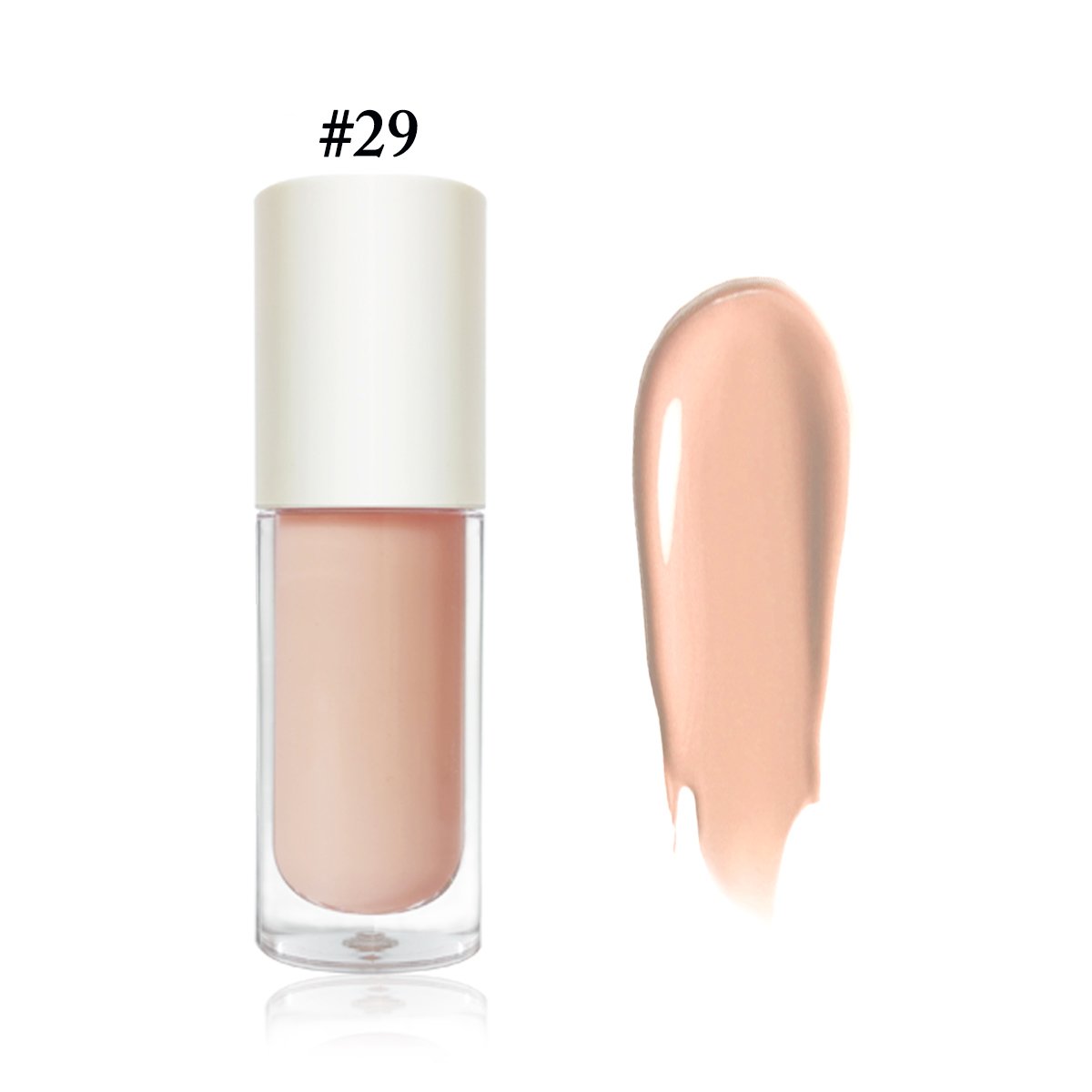 Wholesale Vegan Cosmetics Pink Transparent Nude Lip Gloss Supplier Custom Trademark Sequins Lip Gloss Private Label Lip Gloss