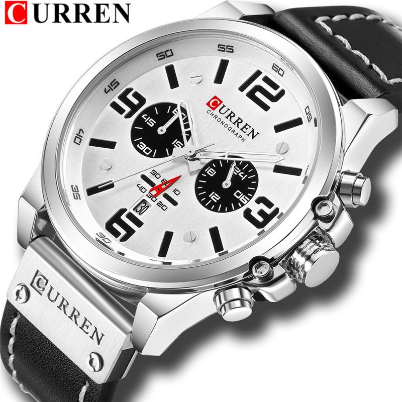 Relogio Men's Watch Top Brand Men's Sports Watch Leather Quartz Watch Erkek Saat Curren 8314