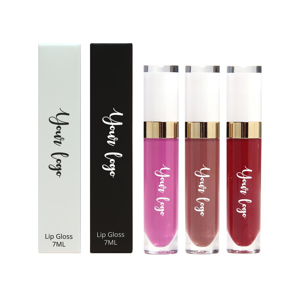 Customized logo OEM odm wholesale matte lipstick gloss lip gloss clear finish cruelty free glitter lip gloss set