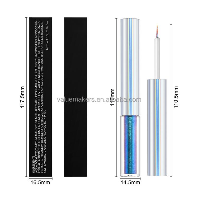 Private label new arrival metallic eyeliner water activated eyeliner shimmer chameleon liquid eyeliner