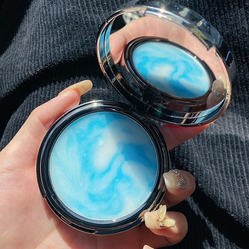 Cosmetics Matte Blue Sky Cloud Oil Control Powder Cake Eco-friendly Candybella Pressed Setting Powder