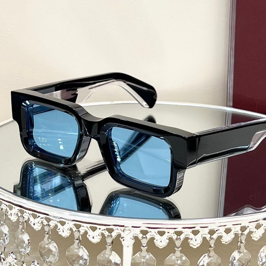 High Quality Polarized Acetate Sunglasses Men Women Custom Logo Luxury Thick Square Frame Rectangular TAC Sunglasses