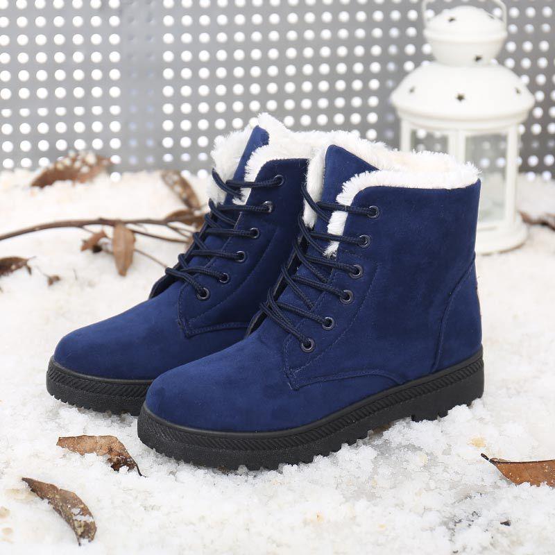 Langelentiger Amz Best Seller Fashion Women's Boots Hot Flat Boots Women's Warm Women's New Arrears Snow Boots