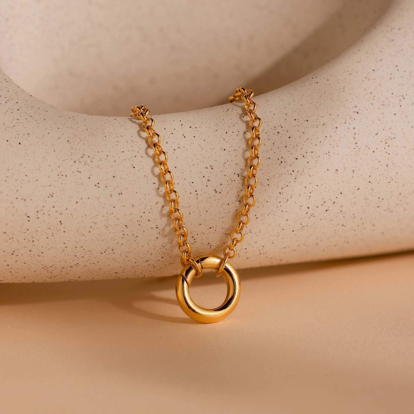 Mother Of Pearl Spell Titanium Pendant Necklace Inlaid Heart-shaped Pearl Geometric Pearl Jewelry