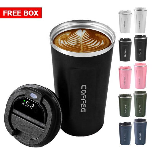 LED Cover Temperature 380 Ml 510 Ml Metal Double Wall Insulated Coffee Smart Mug Custom Cup With Personalized Logo