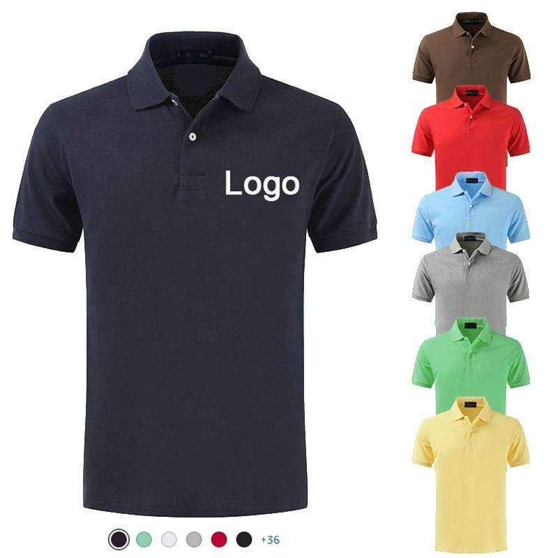 Golf Clothing Embroidery Printing Custom Design Pure White Black Cotton Polyester Dry Fit Blank Men's Women's Golf Polo T-Shirt