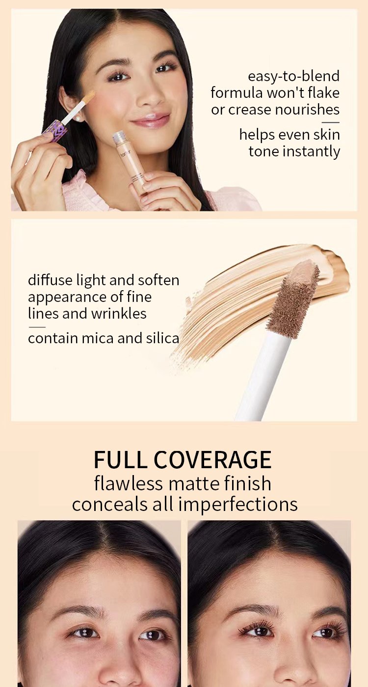 2023 Hot Concealer Makeup Full Coverage Natural Matte Liquid Concealer Private Label Concealer
