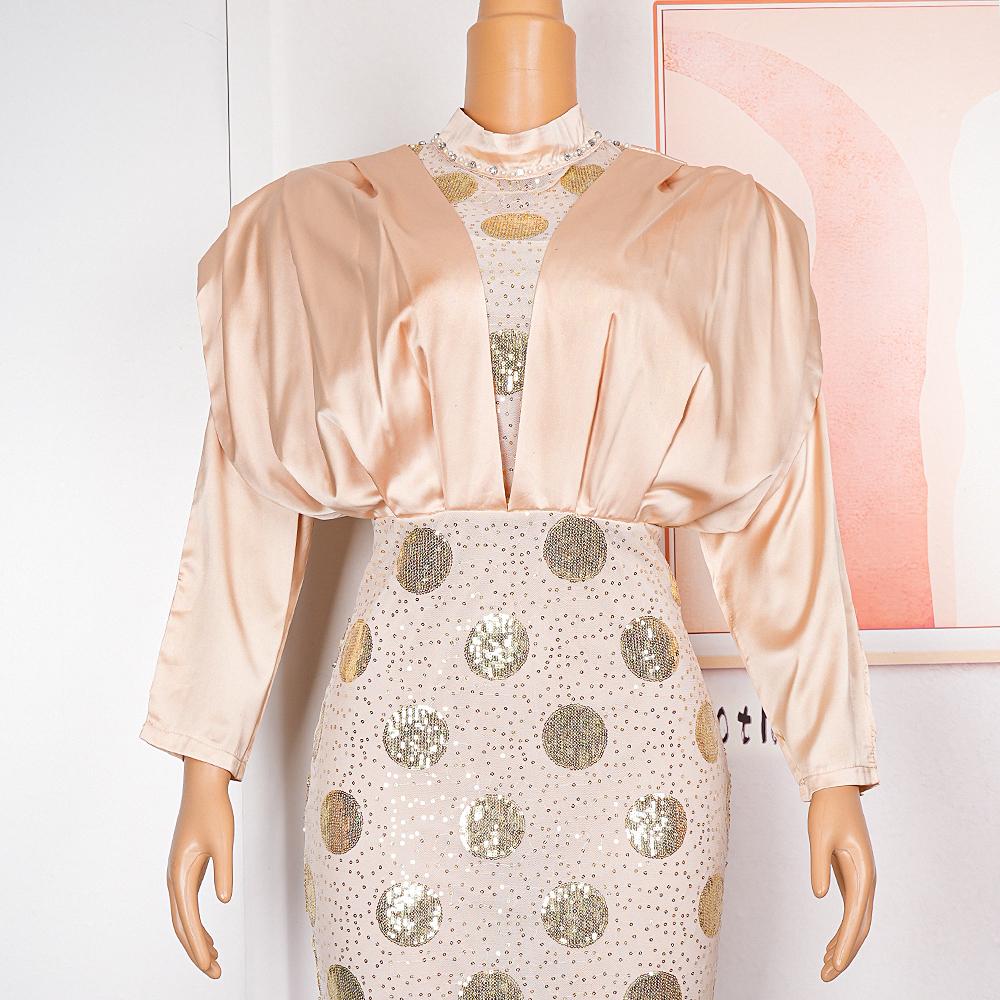 H & D Fashion African European Women Banquet Long Dress Plus Size 2023 New Design