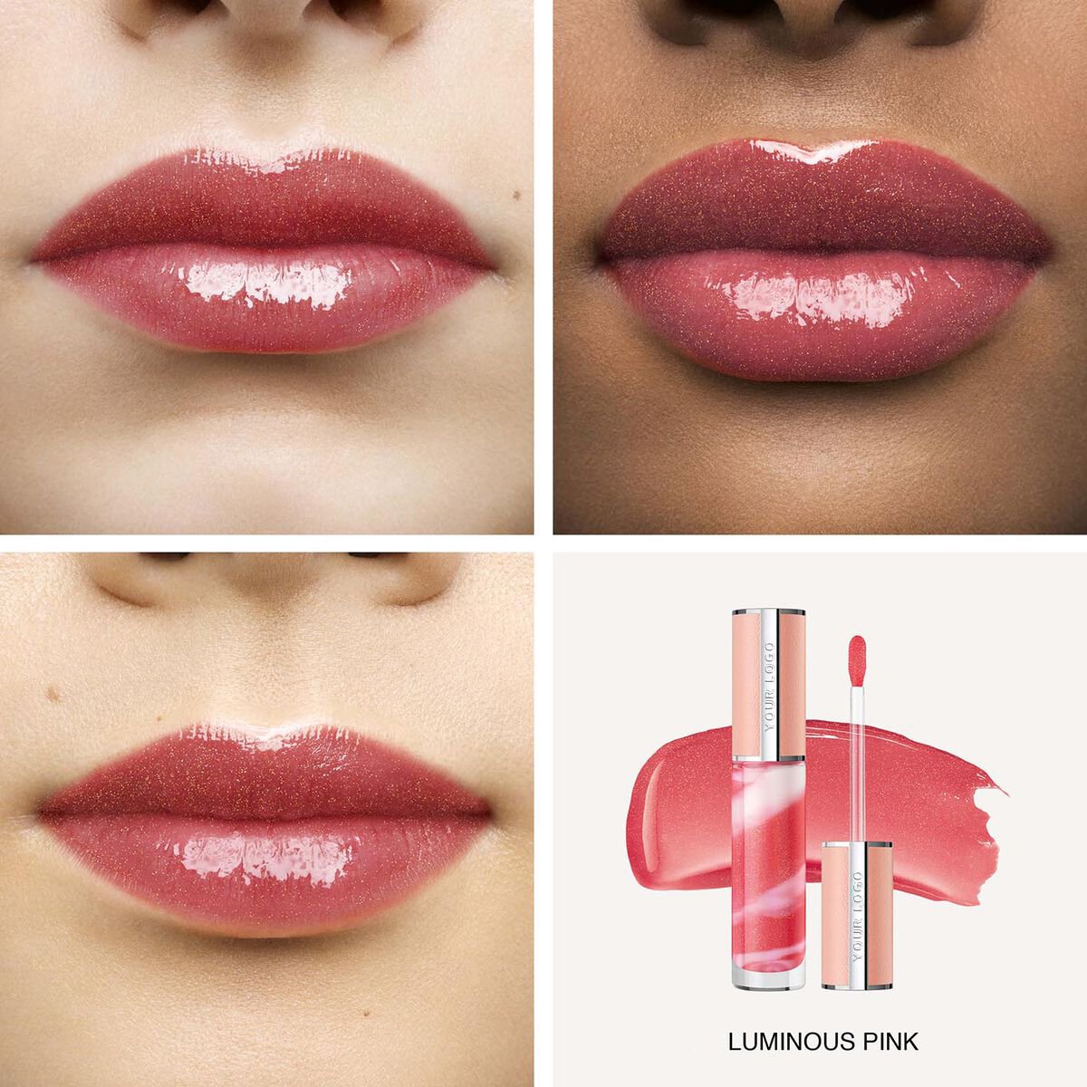 Perfecto Rose Liquid Cream Lip Gloss Waterproof Matte Lip Balm With Customizable Logo Fashion Design Mineral Lip Gloss Label