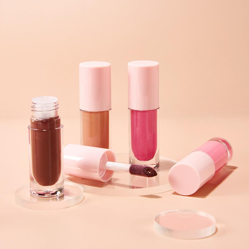 Lips Plump Makeup Pink Liquid Lipstick Gloss Lip Gloss Oil Care Plump Moisturizing Lip Gloss