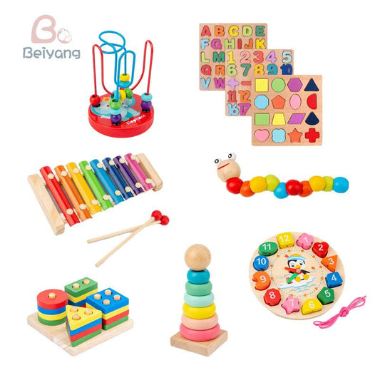 Trending Wooden Baby Intelligence Development Toys Early Learning Education Montessori Toys 1 To 3 Years Old Boys Girls