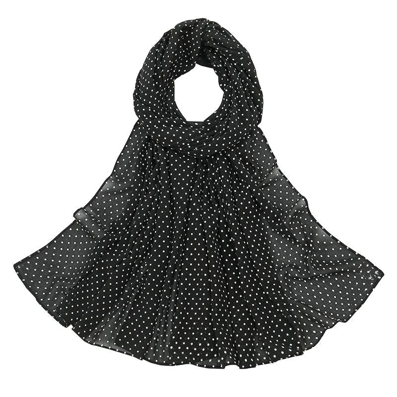 New Solid Color Foam Dot Chiffon Veil Monochrome Breathable Dot Long Veil Sunscreen Shawl Decoration Wholesale