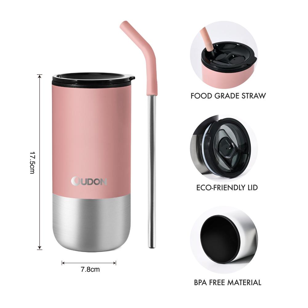 20 Oz Tumbler Coffee Cup Color Metal Drinking Cup Cup Cup Customizable Straw