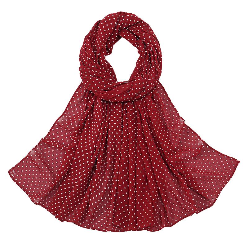 New Solid Color Foam Dot Chiffon Veil Monochrome Breathable Dot Long Veil Sunscreen Shawl Decoration Wholesale