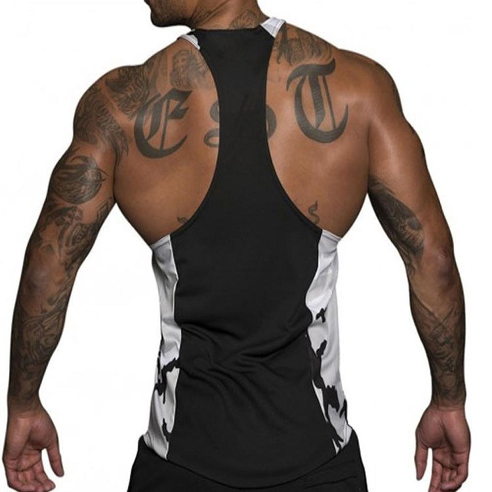 2019 Summer Men's Camouflage Sports Gym Vest Men's Muscle Sports Running Training Single Line Sleeveless Shirt Quick-drying Vest Sweatshirt