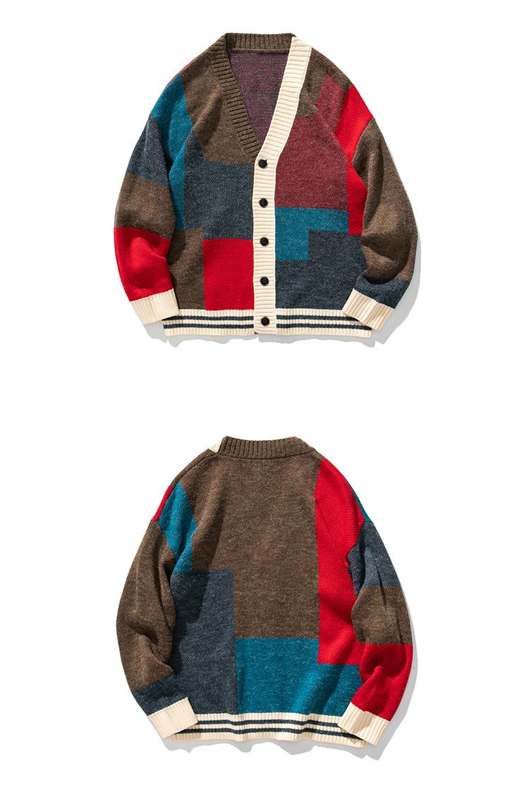 Custom Casual Super Slap Cardigan Knitted V-neck Men's Knitted Wool Sweater Overall Promotion Winter Knitted Men's Cardigan Sweater
