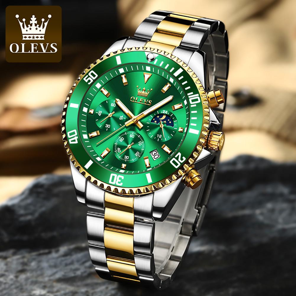 OLEVS 2870 Custom Waterproof Sports Watch Men's Business Watch Luminous Fashion Men's Wrist Stainless Steel Quartz Watch