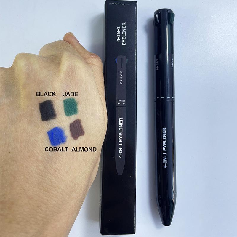 Multi-effect 4-in -1 Eyeliner Vegetarian Cruelty-free Black Waterproof Cream 4 Color Eyeliner Multifunctional Eyeliner