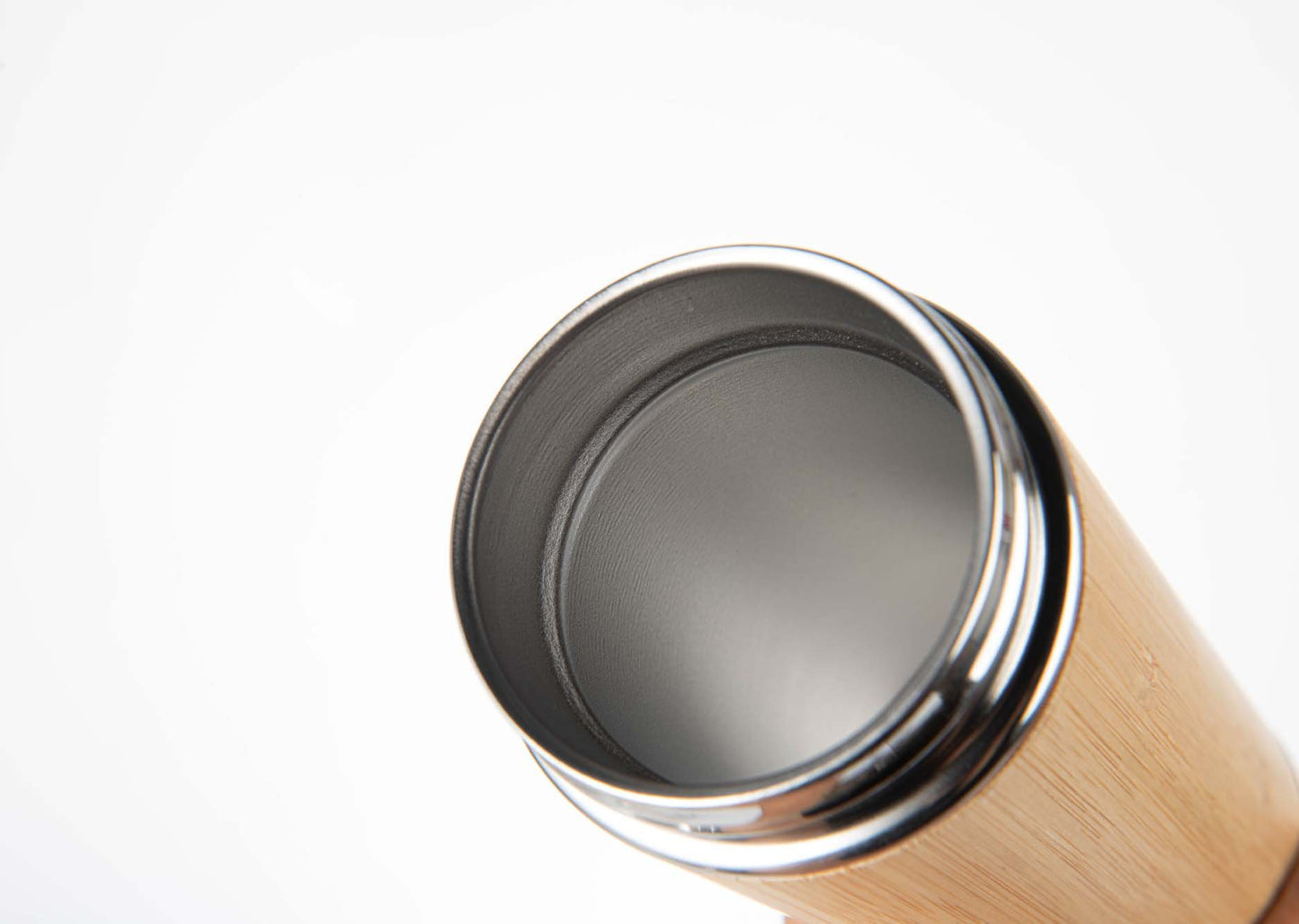 Custom Eco-friendly Double Wall Stainless Steel Bamboo Shell Coffee Cup With Lid And Handle Water Cup