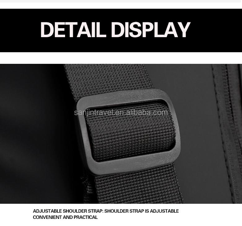 Fashion Anti-theft Men's Chest Bag Waterproof USB Charging Multi-function Shoulder Bag With Anti-theft Lock Universal PU Leather