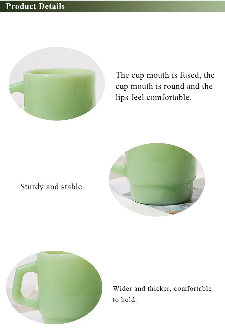 GDGLASS Custom Wine Set Jade Tea Cup Borosilicate Coffee Cup With Handle Glass