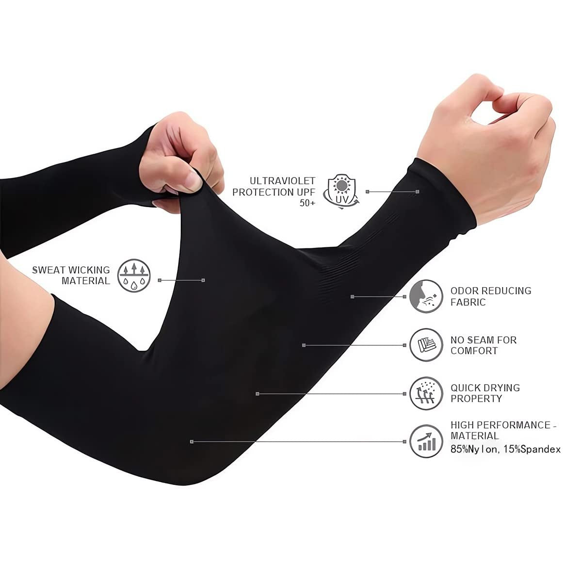 Customized Arm Cover Protection Sports Arm Cover UV Protection Personalized Logo Text Baseball Arm Cover Polyester And Spandex