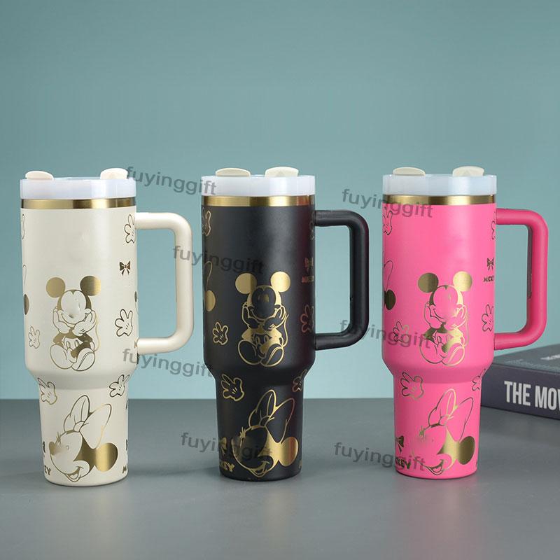 Cheap Wholesale 30 Oz 40 Oz With Straw Cartoon Character Vacuum Hot Stainless Steel Cup 40 Oz With Handle