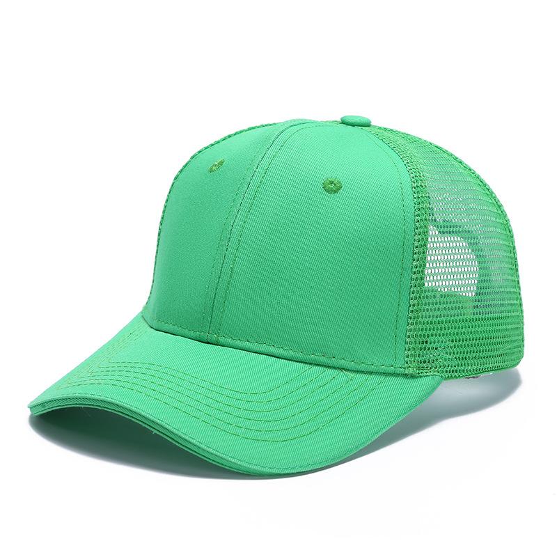 Wholesale Custom Logo Adjustable Size Cotton Snapshot Mesh Hat Men And Women Outdoor Sports Running Mesh Baseball Cap