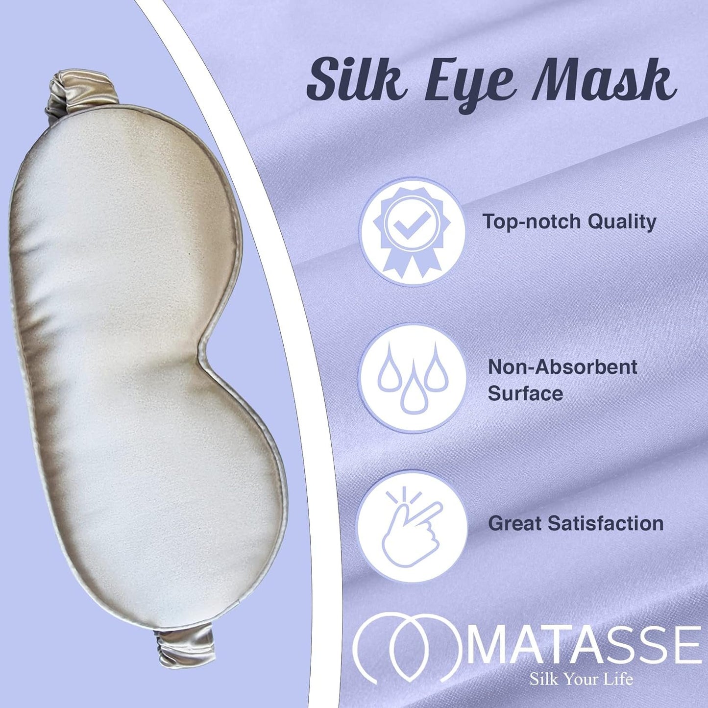 22 Momme 100% Silk Eye Mask With Adjustable Strap 3D Contour Sleep Eye Mask Silk Eye Mask Accessories