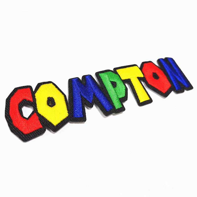 Custom Twill Fabric Embroidery Letter Name Logo Iron Patch