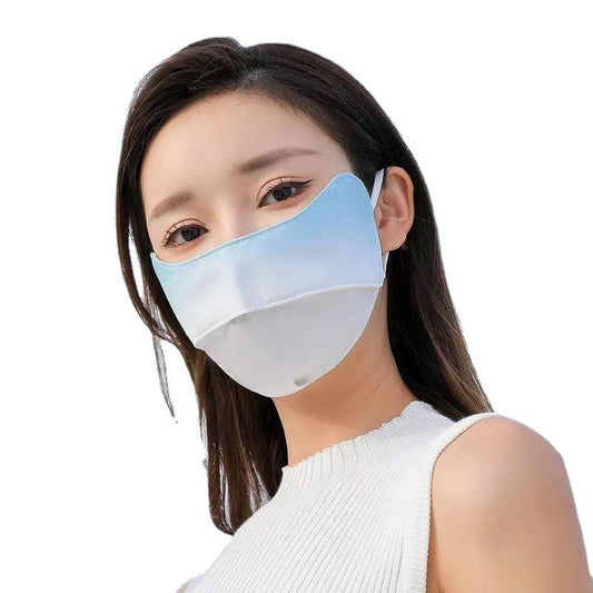 High Quality Fashion Gradient Color Sunshade Mask Sunscreen Ice Silk Veil Outdoor Women Must Have