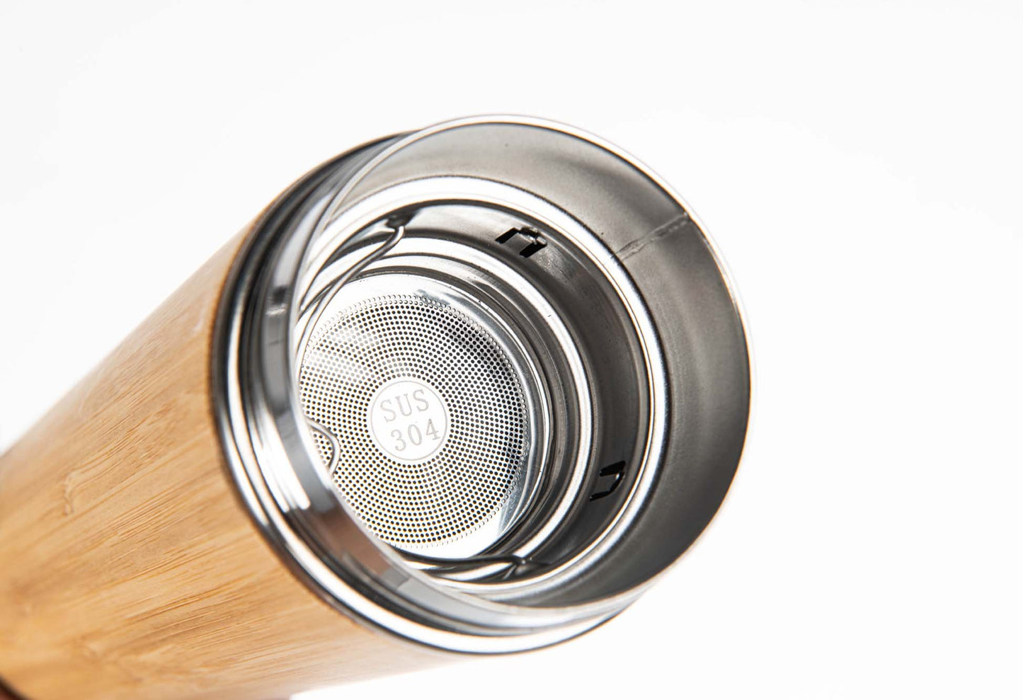 Custom Eco-friendly Double Wall Stainless Steel Bamboo Shell Coffee Cup With Lid And Handle Water Cup