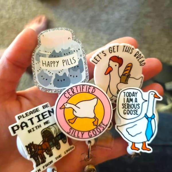 Custom Heavy Duty Nurse Accessories Name Id Reel Retractable Card Seat Funny Incentive Shaker Badge Reel