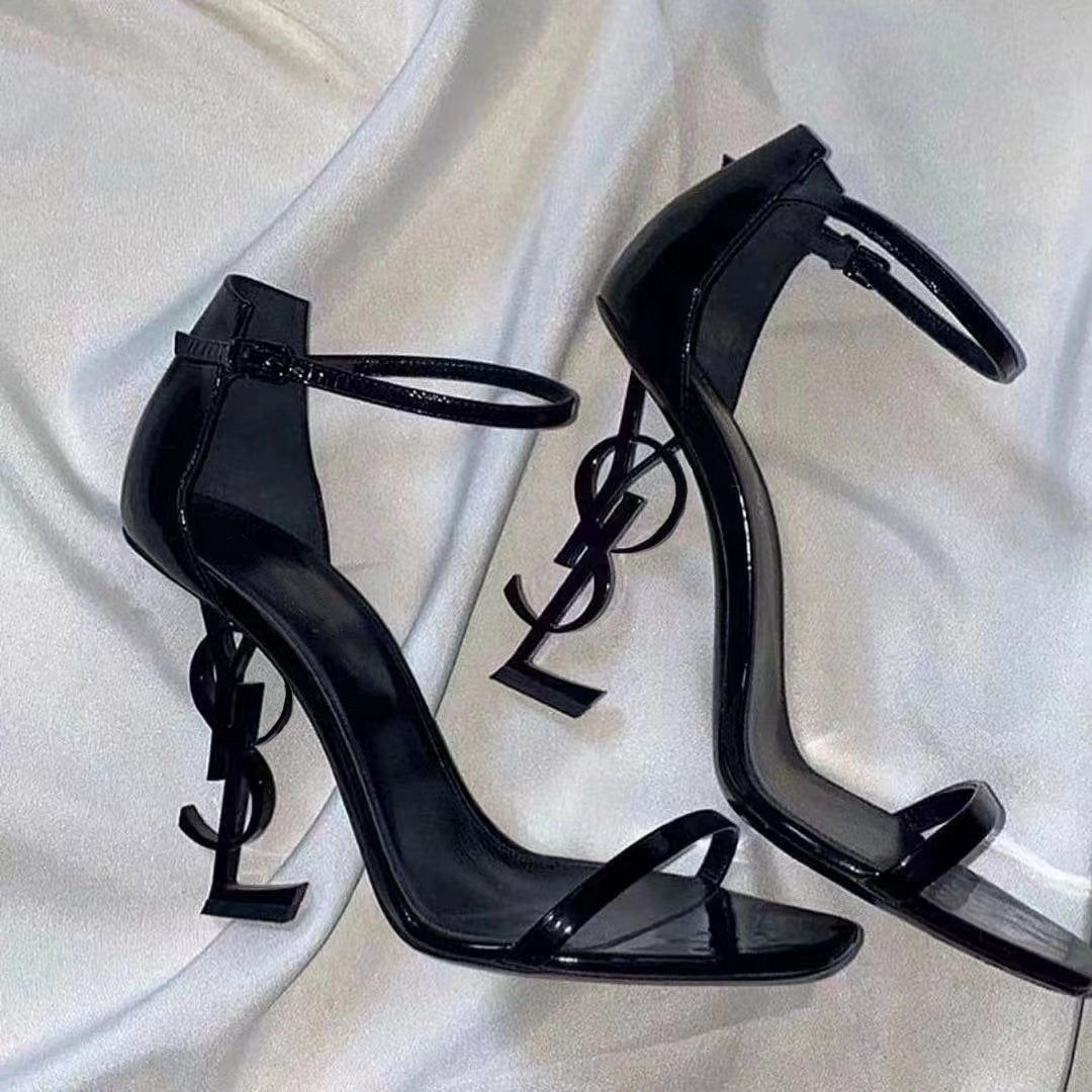 High Quality New Letters And Black Ultra High Heels, Stiletto Heel With Strap Fashionable Sandals For Women