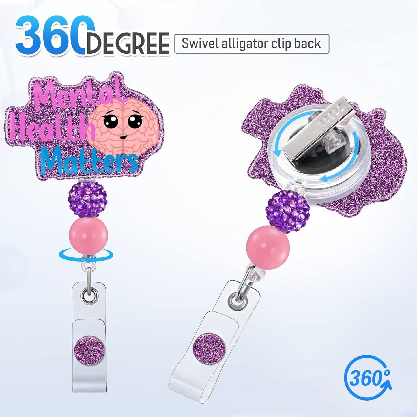Retractable Badge Reel Clip Holder Nurse ID Card Badge Clip Holder Cute Name Badge Holder